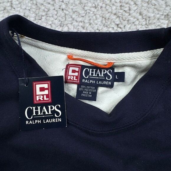 Vintage Chaps Ralph Lauren Sweatshirt 90s Flags Pullover Deadstock - Picture 3 of 6